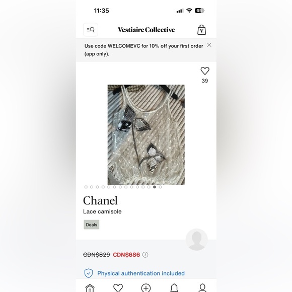 Chanel white mesh camisole - Picture 7 of 9